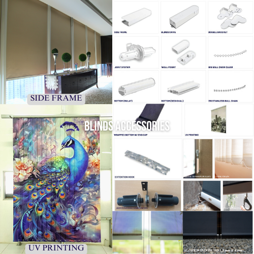 ONNA BANDUNG BLINDS ACCESSORIES - INTERIOR & EXTERIOR Aksesoris Blinds merupakan komponen pelengkap atau tambahan dan pola gambar digital custom yang dapat dipasang atau dicetak pada tirai interior & tirai eksterior untuk mengoptimalkan pengoperasian dan menambah estetika penampilan luar tirai.