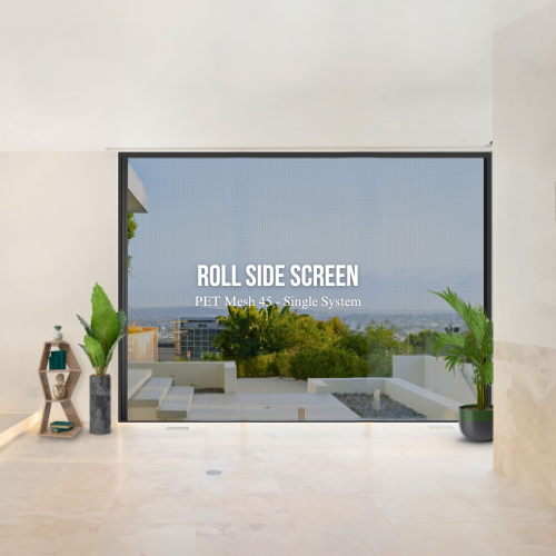 ONNA BANDUNG ROLL SIDE SCREEN (NEW) Roll Side Screen adalah produk kasa nyamuk terbaru dari Onna yang didesain dengan fitur bentangan lebih tinggi & lebar, dapat digunakan untuk melindungi area pintu berukuran lebar & tinggi dari masuknya nyamuk & serangga juga dari angin kencang dan debu - debu pasir/kotoran yang tertiup angin.