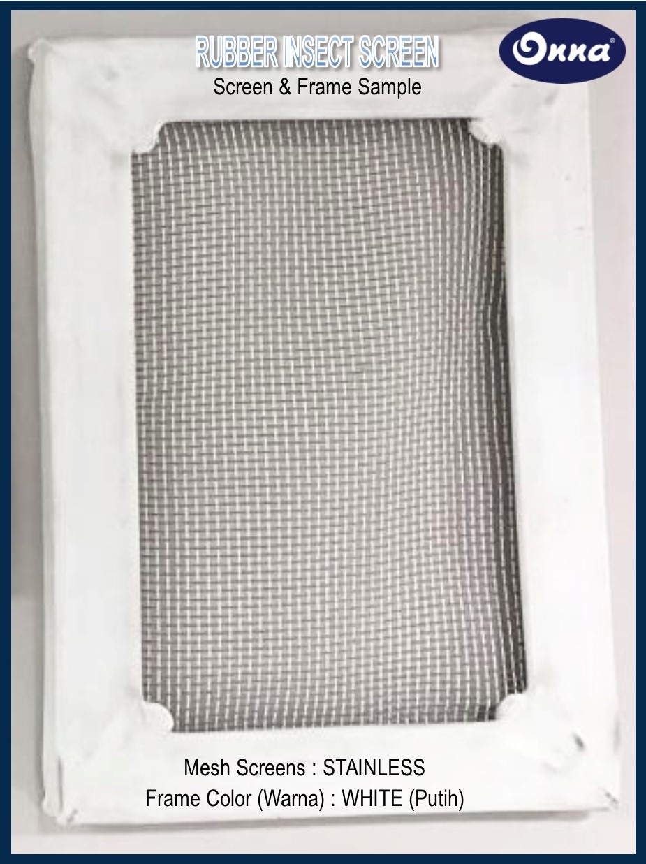 ONNA BANDUNG RUBBER INSECT SCREENS Rubber Insect Screen, salah satu produk dari ONNA untuk dipasang di jendela - jendela, ventilasi, pintu - pintu, dll sebagai pelindung/penahan masuknya serangga pengganggu seperti nyamuk, lalat, dll. Terbuat dari bahan mesh alumunium, mesh stainless steel, mesh fibreglass, mesh miniflex. Memiliki daya tahan terhadap kerusakan tinggi, tahan lama, mudah dibersihkan, anti karat & lembab. Penempelan berbahan magnet (Magnetic) dan karet (Rubber) ke dalam rangka untuk pemasangan. Anti Nyamuk Tanpa Bahan Kimia Berbahaya, udara segar tetap bersirkulasi, aman & sehat.