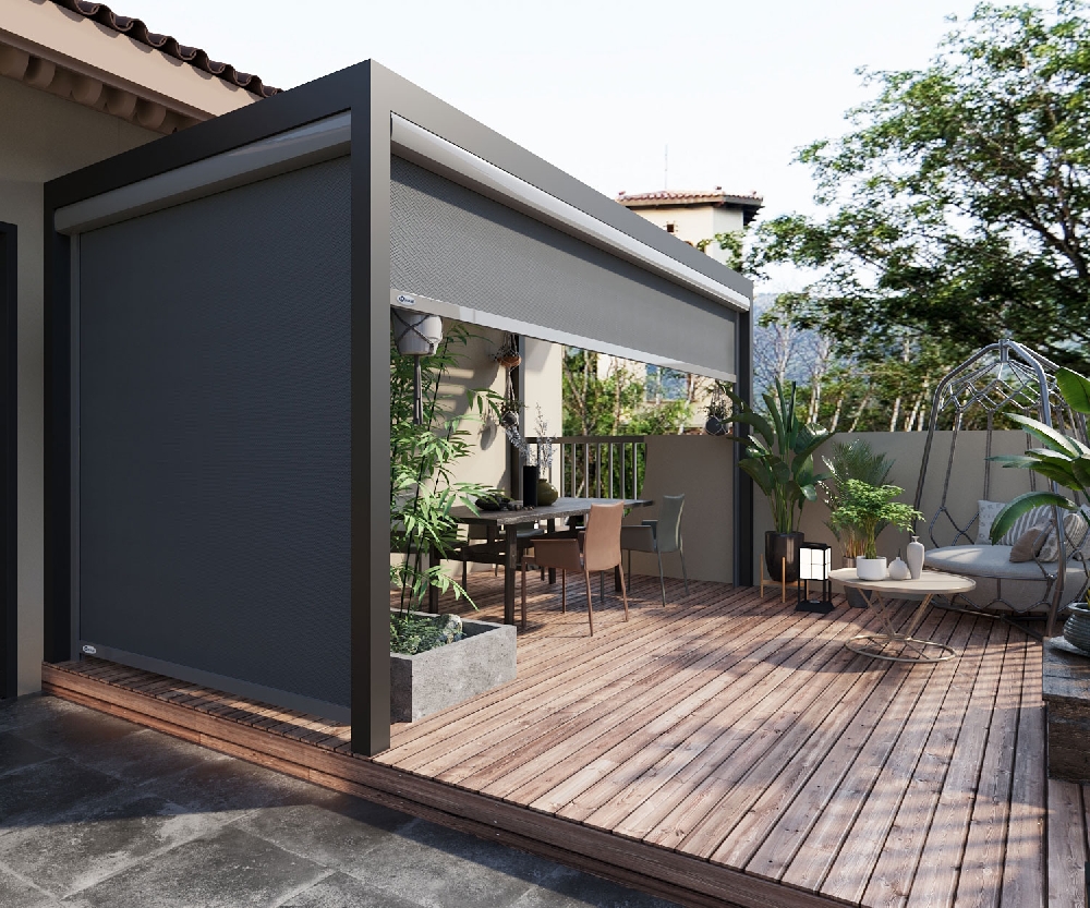 ONNA BANDUNG ZIPTEX BLINDS ZIPTEX Blinds merupakan produk terbaru dari ONNA, penutup eksterior yang dapat bertahan pada cuaca ekstrim. Berfungsi untuk melindungi area dari terik panas sinar matahari (UV Light), air hujan & tiupan angin kencang hingga cuaca ekstrem. Produk ini memiliki ukuran lebar maksimum 5,8 meter & tinggi maksimum 4,5 meter (minimum L X T = 1 m X 0,5 m) dan cocok untuk pemasangan di area luar ruangan & ketinggian seperti rumah di pantai, perbukitan & pegunungan, apartemen & hotel lantai atas (top floor), yang banyak diterpa angin kencang.