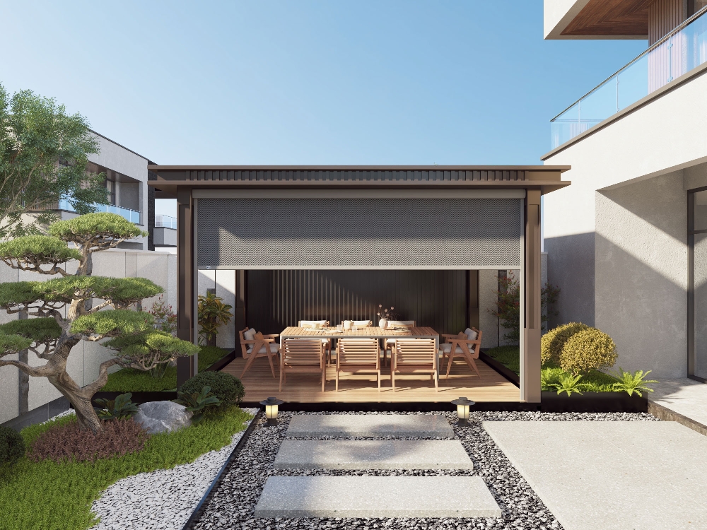 ONNA BANDUNG ZIPTEX BLINDS ZIPTEX Blinds merupakan produk terbaru dari ONNA, penutup eksterior yang dapat bertahan pada cuaca ekstrim. Berfungsi untuk melindungi area dari terik panas sinar matahari (UV Light), air hujan & tiupan angin kencang hingga cuaca ekstrem. Produk ini memiliki ukuran lebar maksimum 5,8 meter & tinggi maksimum 4,5 meter (minimum L X T = 1 m X 0,5 m) dan cocok untuk pemasangan di area luar ruangan & ketinggian seperti rumah di pantai, perbukitan & pegunungan, apartemen & hotel lantai atas (top floor), yang banyak diterpa angin kencang.